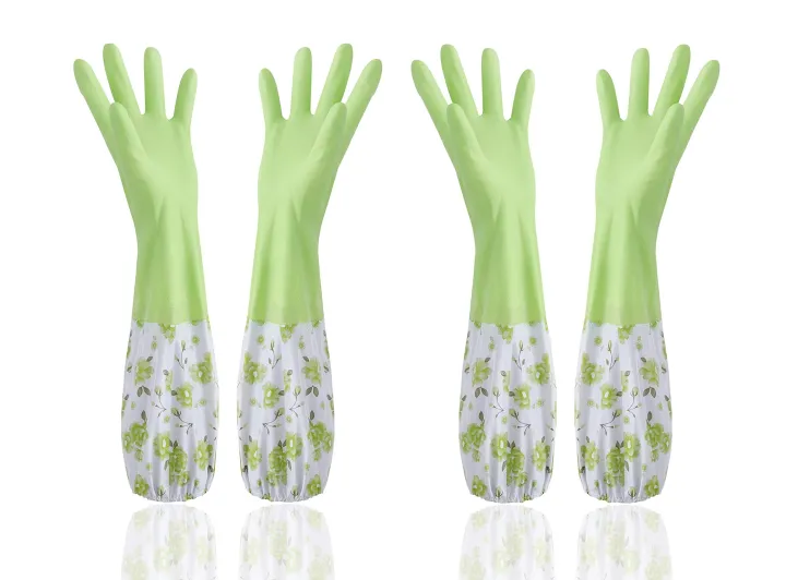 High%20Quality%20Multicolor%20Silicone%20Kitchen%20Dish%20Washing%20Hand%20Gloves%20Waterproof%20Long%20Sleeves%201%20Pair%20-%20Image%203