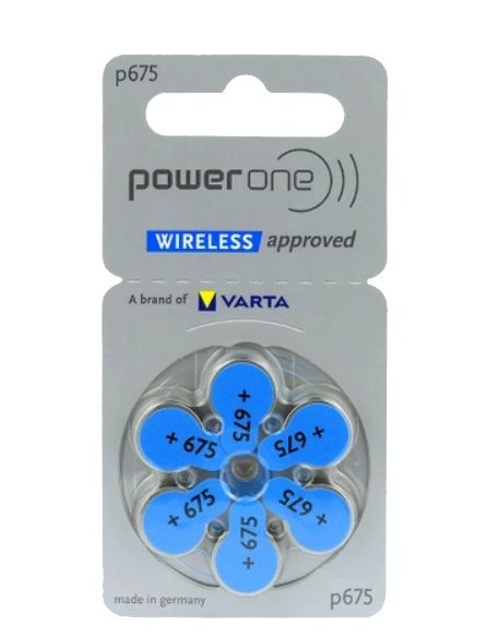 PowerOne P675 – Pack of 6 Premium Hearing Aid Batteries for Clearer Sound