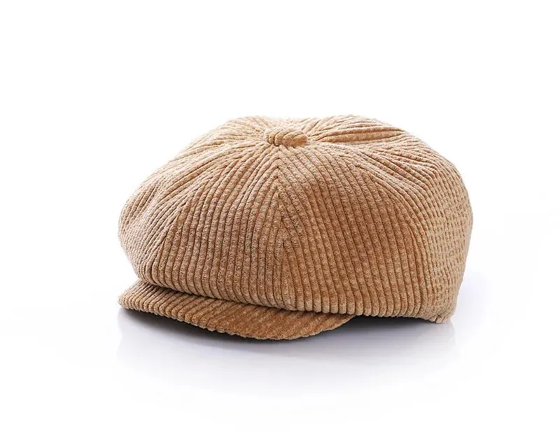 Autumn Winter Children's Hat Corduroy Boy Beret Vintage Newsboy