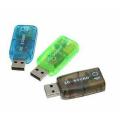 External Sound Card - USB 2.0 Audio 5.1 Channel External Adapter 3.5Mm - Blue. 