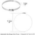 12 Piece Adjustable Pipe Hose Clamps - Size 4 Inch (Adjustable - 3.5 Inch to 4.5 Inch).
