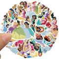52PCS Disney Cartoon Cute Princess Stickers Aesthetic Decal Decoration Laptop Motorcycle Luggage Car Sticker for Girl Kid. 