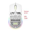 Delux M700A Lightweight RGB Gaming Mouse 67g 7200DPI 1000Hz Ergonomic Mice with Ultra Weave Cable For Computer Gamer. 