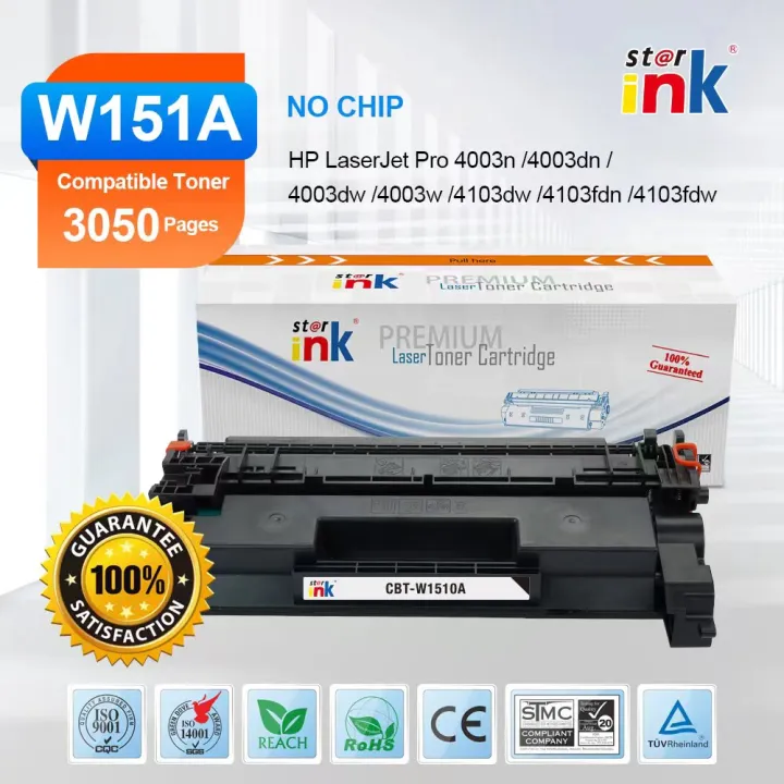 STARINK 151A Toner Cartridge For Use In HP LaserJet Pro 4003n /4003dn/4003dw/4003w/4103dw/4103fdn/4103fdw (Without Chip)