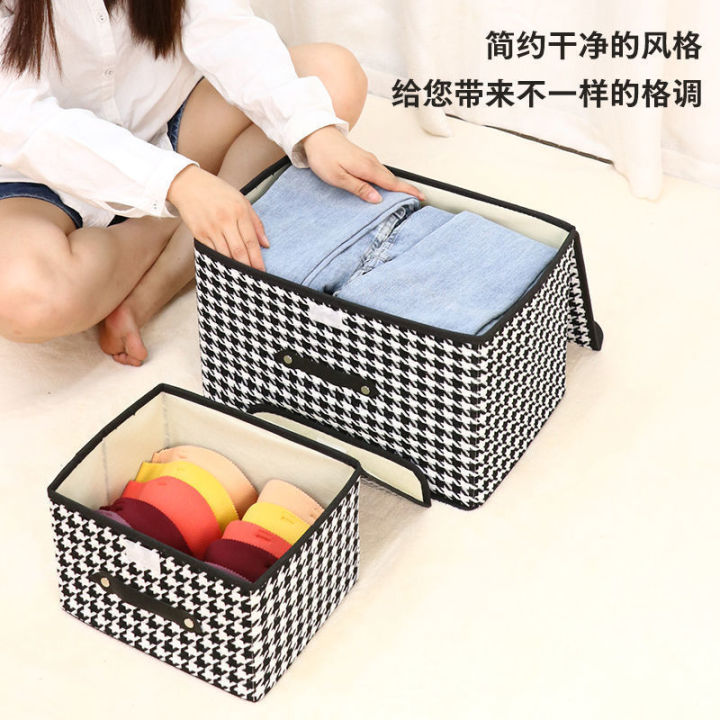 Houndstooth%20Cloth%20Storage%20Box%20Folding%20Storage%20Box%20Basket%20Student%20Dormitory%20Covered%20Storage%20Box%20Underwear%20Storage%20Artifact%20-%20Image%205