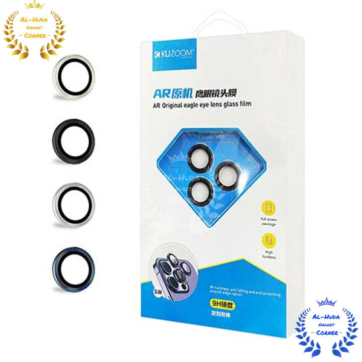 iPhone%2014%20pro%20/%2014%20pro%20max%20Kuzoom%20Tempered%20Glass%20Metal%20Ring%20Camera%20Lens%20Protector%20Film%20(Best%20Quality)%20-%20Image%202