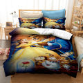 Disney Beauty and The Beast Snow White Princess Bedding Set Quilt Duvet Cover for Kids Bedroom Decor Single Twin King Set.