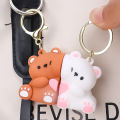 1/2Pcs Korean Cute Cartoon Bear Magnetic Keychain Creative Cute Kawaii Pendant Girl Best Friend Couple Gift. 