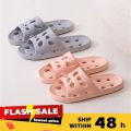 Summer Men Shower Slippers Slides Bathroom Leaking Non-Slip Indoor House Thick Bottom Hole Flip Flops Women Quick-Drying Slipper.