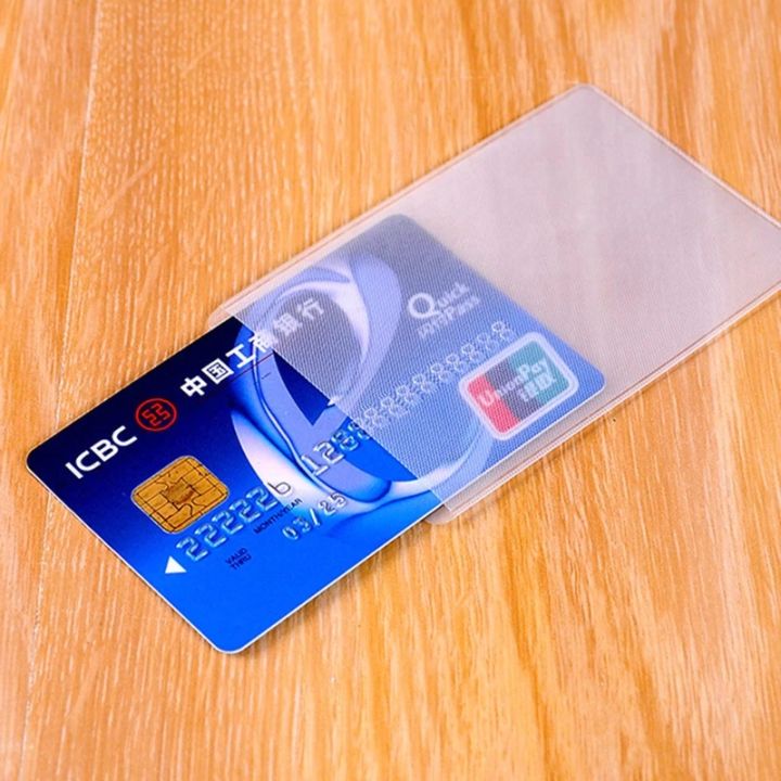 5%20pcs%20Fashion%20Simple%20PVC%20Waterproof%20Transparent%20Scrub%20Card%20Cover%20Cardholder%20Case%20Protect%20Credit%20ID%20Bank%20Card%20Holder%20Case%20-%20Image%203