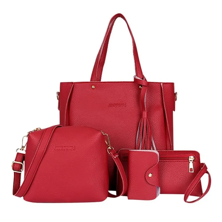9%20Colors%20Ladies%20Leather%20Bag%20Set%204pcs%20Shoulder%20Bag%20Handbag%20Messenger%20Bag%20Set%20Mzea%20-%20Image%207