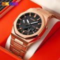 SKMEI 1816 Quartz Watch For Men Sport Stainless Steel Wrist Male Watch Digital Dual Time Display Waterproof Clock Reloj Hombre. 