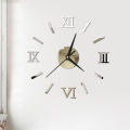 Roman Clock Mirror Sticker Wall Clock 3d Stereo Stickers 36cm above DIY Non-Toxic and Environmentally Friendly 80 Gram 。. 