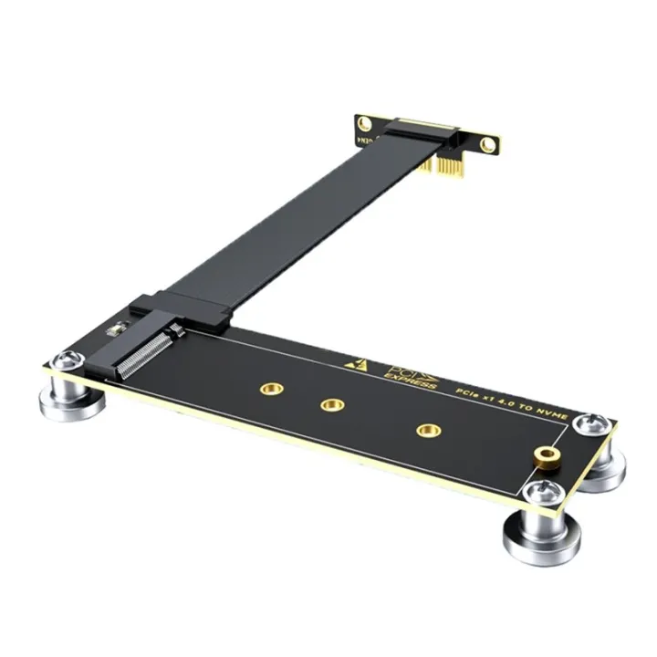 PCIE 4.0 X1 to M.2 NVMe SSD Magnetic Riser Card 16Gbps 10CM Extension ...