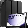 ProElite Cover for Samsung Galaxy Tab A9 Plus 11 inch case, Soft Flexible Flip Case Cover with S Pen Holder for Samsung Galaxy Tab A9+ 11 inch with Auto Sleep Wake [Recoil Series] - Black / Blue. 