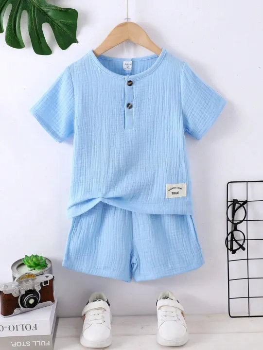 Children%E2%80%99s%20Boys'%20Relax%20Wear%20Casual%20Outdoor%20Turn-Down%20Collar%20Shirt%20Set%20for%20Kid%E2%80%99s%20-%20Image%208