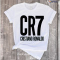 cristiano ronaldo white sleeve t-shirt for men. 