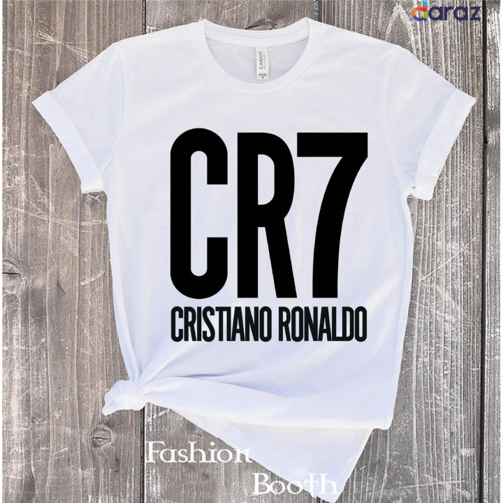 cristiano ronaldo white sleeve t-shirt for men