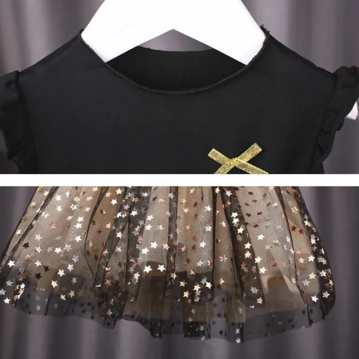 Girl's%20summer%20dress,%20Korean%20version,%20girl's%20cotton%20fluffy%20skirt,%20super%20immortal%20and%20foreign%20star%20mesh%20new%20princess%20skirt%20-%20Image%204