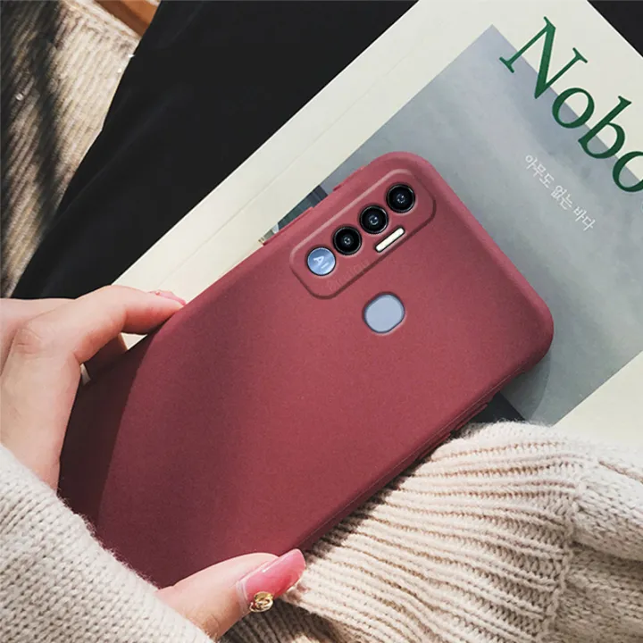 Tokifu%20For%20Tecno%20Spark%207%20Pro%20Back%20Cover%20Matte%20Simple%20Solid%20Color%20Soft%20Silicone%20TPU%20Case%20+Lanyard%20-%20Image%202