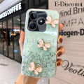 New Phone Case For Realme Note 50 4G Cover Sparkling Star Moon Soft Silicone Transparent Butterfly Pattern Anti Drop For Realme Note50 4G Case.