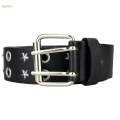 Double Grommet Belt, Punk Belt Adjustable Women Men Belt Double Hole Eyelet Belt Jeans Belt.