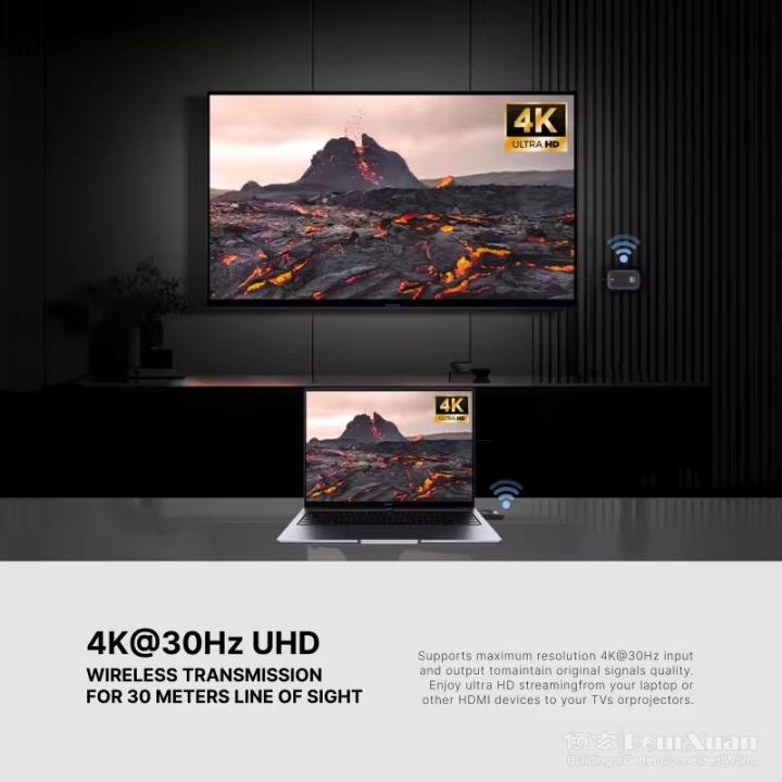 New%2030m%20Wireless%20Hdmi%20Wireless%20Transmitter%20And%20Receiver%204K%20HDMI%20Audio%20Video%20Extender%20Kit%20Wireless%20Display%20Dongle%20for%20TV%20Camera%20-%20Image%203