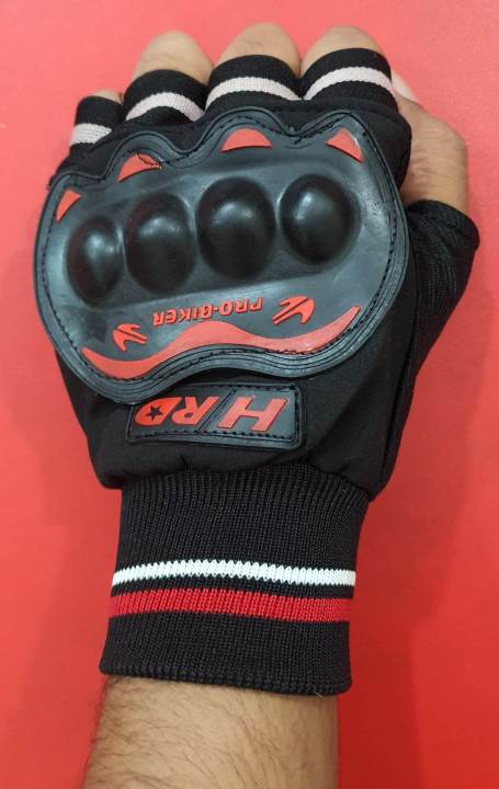 New Pro Biker Motorcycle Riding Hand Gloves Half Finger