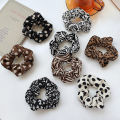 【beauty code store】French leopard print bowel wool bowel hair retro JY JY fabric hair rope fat head rope hair accessories. 