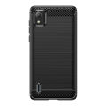 Nokia C2 2nd Edition Carbon Fiber Camera Protection  Soft Mobile Back Cover Blue Color for Nokia C2 2nd Edition. 