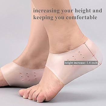 Men Women Increase Height High Half Insoles Memory Foam Shoe Inserts Silicon Pads 4cm - Height Increasing Insoles Pads