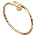 Card Nail Bracelet S925 Sterling Silver Plated 18K Gold Diamond-Embedded Light Luxury All-Match Fashionable Elegant Bracelet Bracelet. 