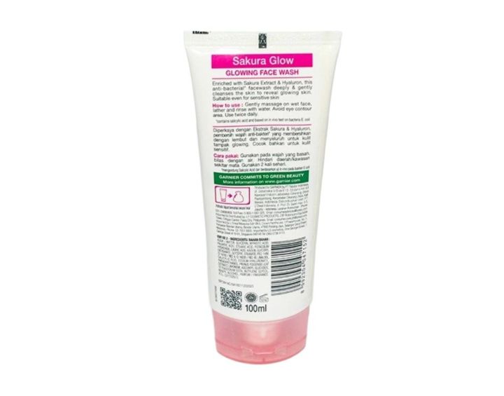 International%20Garnier%20Skin%20Naturals%20Sakura%20Glow%20Hyaluron%20Face%20Wash,%20100ml%20-%20Image%202