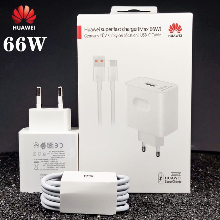 Max 66W Huawei Super Fast Type C Quick Charger Adapter with Type C Cable 