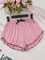 Ladies Premium Silk Soft Nightwear Shorts. 