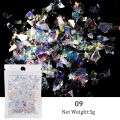 Irregular Glass Paper Nails Glitter Nail Flakes Slices Sparkly Sequins Paillette Tips 3D Nail Art Decoration DIY Manicure. 