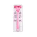 Portable 6 Layer Blade Body Hair Removal Beauty Razor for Women Leg Armpits Facial Hair T-shape Trimmer Shaver Razor with 3 Replaceable Blades.