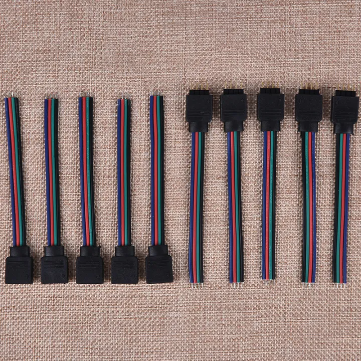 10Pcs%204Pin%20Male%20+%20Female%20Connector%20Cable%20Wire%20for%203528%205050%20LED%20Strip%20Light%20Encounter%20-%20Image%204