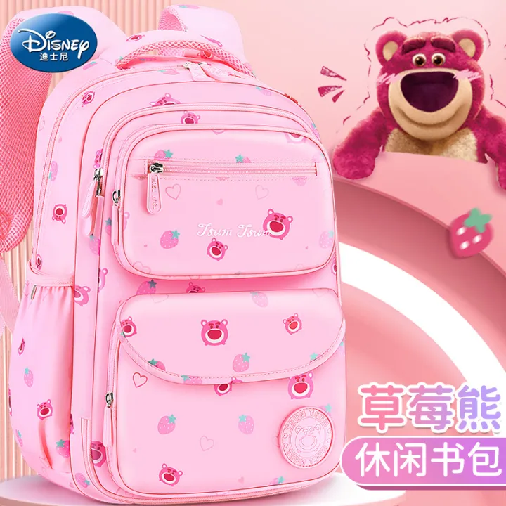Appearance Kids Girls High 023 New Female Strawberry Bear Schoolbag Elementary School Students Third to Sixth Grade Large Capacity Female 2