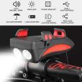 4 in 1 Bicycle USB Rechargeable Led Bicycle Light with Horn and Mobile Holder With PowerBank.