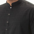 Semi Fit Casual Panjabi- Black. 