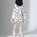 Bow Print Chiffon Skirt Maternity Dress2023Loose High Waist Drooping Mid-LengthaLine Skirt Belly Support Skirt. 