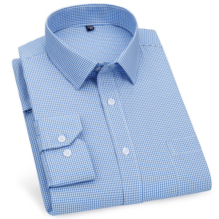 Men's%20Long%20Sleeved%20Shirt%20Business%20Casual%20Classic%20Plaid%20Striped%20Checked%20Blue%20Purple%20Male%20Social%20Dress%20Shirts%20for%20Man%20Button%20Shirt%20-%20Image%205