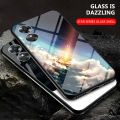 Phone Case OPPO A17K A17 Back Cover Starry Galaxy Moon Meteor Design Protective Back Tempered Glass Couple Cover OPPO A17K A17 Housing.