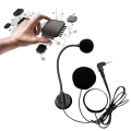 Motorcycle Helmets Intercom Mic Headset 2 Speakers 32Ω Microphone for Half-Motorcycle Helmet Elbow Plug. 