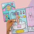 Dollhouse girl dress up quiet book bean bean book children's puzzle kindergarten handmade diy finished toys. 