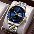 Watch men's double calendar Shein TEMU Douyin Kuaishou with a drop shipping foreign trade waterproof simple fashion watch.