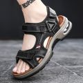 Brand Summer Men's Sandals Genuine Leather Men Slippers Gladiator Men Beach Sandals Soft Comfortable Outdoors Wading Shoes 38-48.