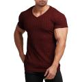 COOFANDY Men's Muscle T Shirts Stretch V Neck Bodybuilding Workout Tee Shirts. 