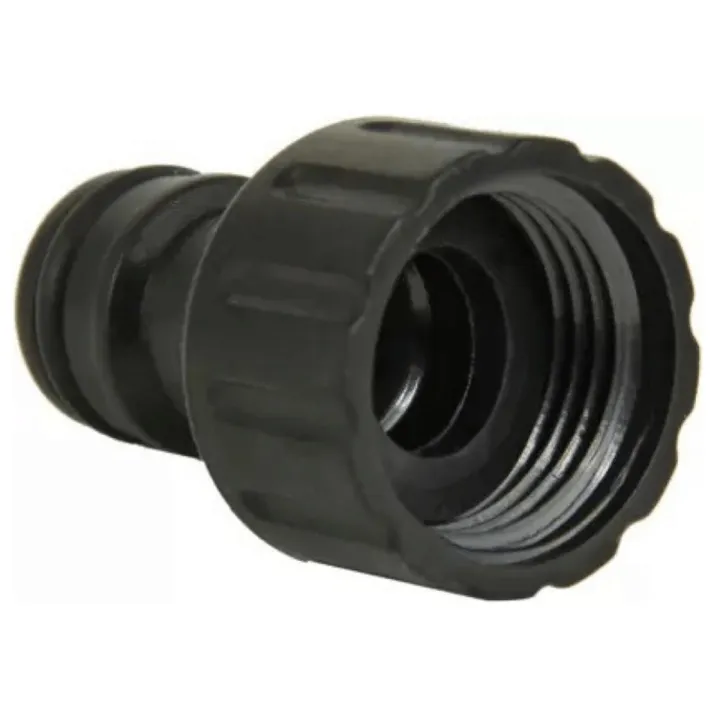 1-Piece Connector for Connecting 3/4 inch Size Water Tap to 16 mm Size Garden Hose Pipe.